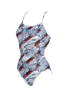 Arena W Floral Rev Challenge Back One Piece multi-black 38