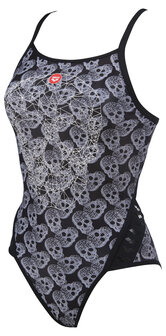 Arena W Crazy Pop Skulls Superfly Back One Piece black-multi 34