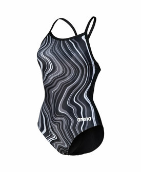 Arena W Swimsuit Lightdrop Back Marbled black-blackmulti 34