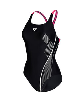 Arena W Swimsuit Swim Pro Back Graphic black-rose 38