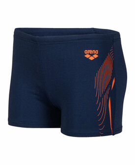 Arena B Swim Short Graphic navy-mango 14-15