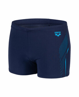 Arena M Swim Short Graphic navy-turquoise 90