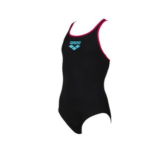 Arena G Biglogo Jr Swim Pro Back One Piece black-freak-rose 6-7