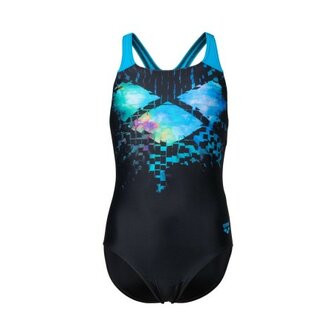 Arena G Multi Pixels Pro Back L black-turquoise 6-7